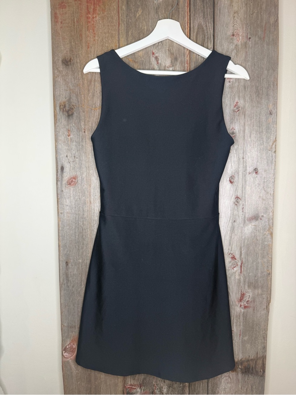 Abercrombie & Fitch YPB Sculpt Lux Black Mini Dress Low Back Built in Shorts M